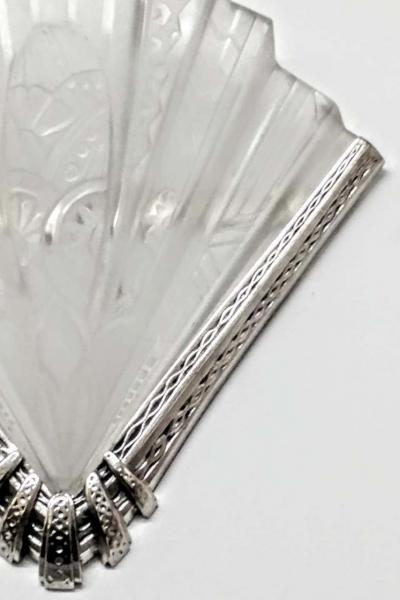  Frontisi French Art Deco Wall Sconces Signed by Frontisi