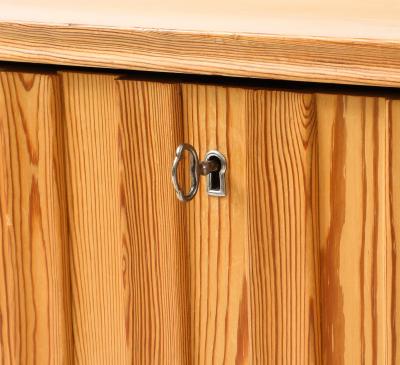  G ran Malmvall G ran Malmvall Swedish Fir Chest Sweden 1940 signed Fir Brass original key