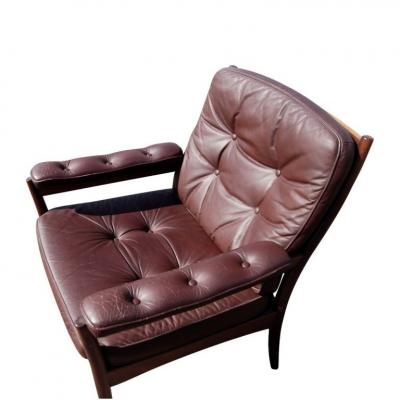  G te M bler N ssj G Mobel G Mobel G Mobel Scandinavian Walnut And Leather Lounge Chair