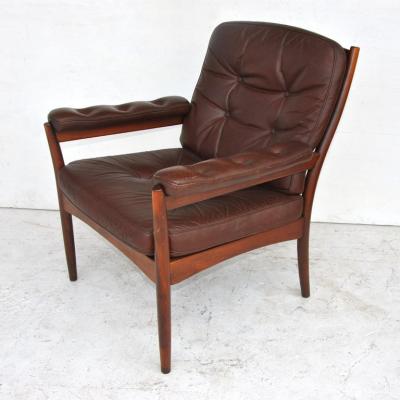  G te M bler N ssj G Mobel G Mobel G Mobel Scandinavian Walnut And Leather Lounge Chair