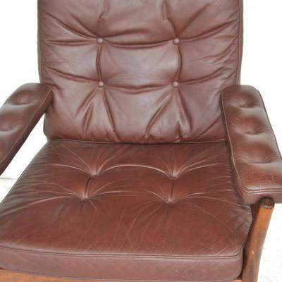  G te M bler N ssj G Mobel G Mobel G Mobel Scandinavian Walnut And Leather Lounge Chair