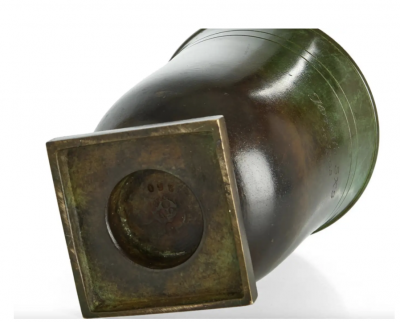  GAB A patinated bronze vase by GAB