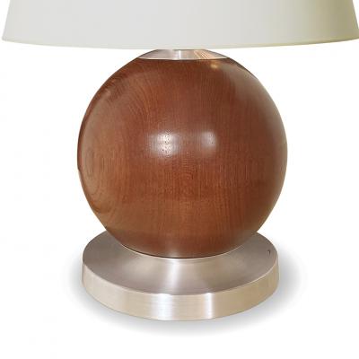  GAB Guldsmedsaktiebolaget Funtionalist Table Lamp in Steel and Mahogany