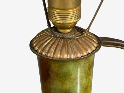  GAB Guldsmedsaktiebolaget GAB Table Lamp Patianted Bronze Sweden 1940s