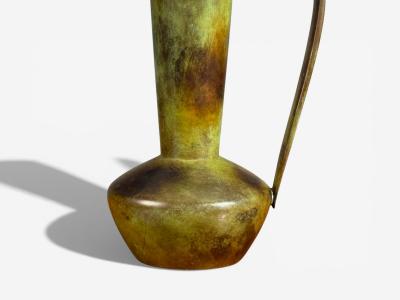  GAB Guldsmedsaktiebolaget GAB Table Lamp Patianted Bronze Sweden 1940s