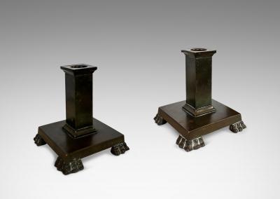  GAB Guldsmedsaktiebolaget Pair of Candleholders by GAB