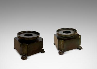  GAB Guldsmedsaktiebolaget Pair of Candleholders by GAB