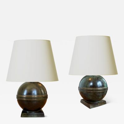  GAB Guldsmedsaktiebolaget Pair of Table Lamps by GAB