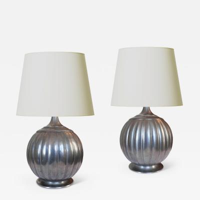  GAB Guldsmedsaktiebolaget Pair of Table Lamps by GAB
