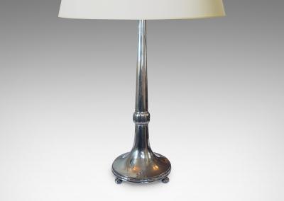  GAB Guldsmedsaktiebolaget Silvered Table Lamp by GAB