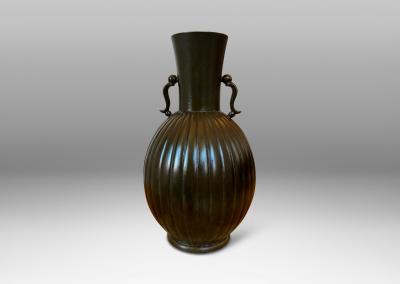  GAB Guldsmedsaktiebolaget Vase in Bronze by Just Andersen