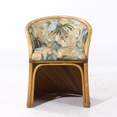  GABRIELLA CFRESPI Gabriella Crespi Style Pencil Reed Mid Century Rattan Dining Chairs Set of 4