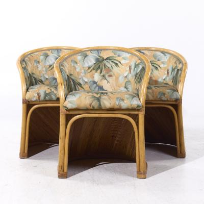  GABRIELLA CFRESPI Gabriella Crespi Style Pencil Reed Mid Century Rattan Dining Chairs Set of 4