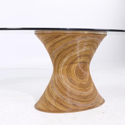 GABRIELLA CFRESPI Gabriella Crespi Style Pencil Reed Mid Century Rattan Dining Table