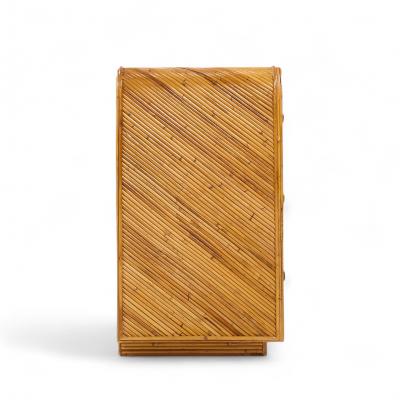  GABRIELLA CFRESPI Gabriella Crespi Style Split Reed Bamboo 6 Drawer Lowboy Dresser