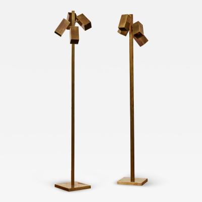  GALERIE GLUSTIN PARIS Brass floor lamps by Galerie Glustin