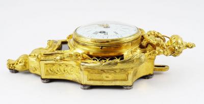  GILLES L AINE FINE LOUIS XV PERIOD GILT BRONZE CARTEL CLOCK BY GILLES LAINE
