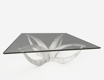  GRZEGORZ MAJKA LTD Diamond Moon Flower Modern Marble Coffee Table by Grzegorz Majka