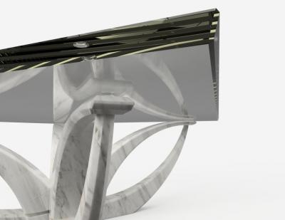  GRZEGORZ MAJKA LTD Diamond Moon Flower Modern Marble Coffee Table by Grzegorz Majka