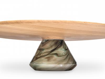  GRZEGORZ MAJKA LTD Earthy Eclipse Contemporary Coffee Table