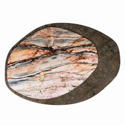 GRZEGORZ MAJKA LTD Epicure XI Center Table ft Michelangelo quartzite and Antique Bronze finish