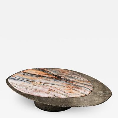  GRZEGORZ MAJKA LTD Epicure XI Center Table ft Michelangelo quartzite and Antique Bronze finish