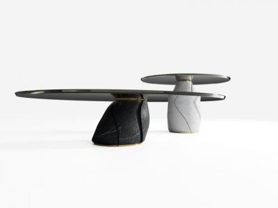  GRZEGORZ MAJKA LTD The Diamond Addiction One of a Kind Coffee Table Set by Grzegorz Majka