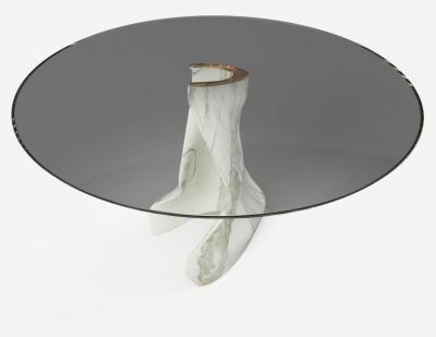  GRZEGORZ MAJKA LTD The Diamond Touch II Sculptured Calacatta Marble Table by Grzegorz Majka