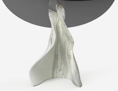  GRZEGORZ MAJKA LTD The Diamond Touch II Sculptured Calacatta Marble Table by Grzegorz Majka
