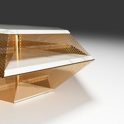  GRZEGORZ MAJKA LTD The Rough Diamond Modern Sculptured Calacatta Coffee Table