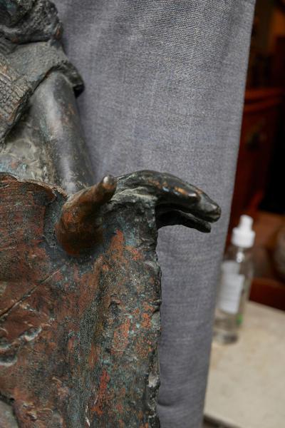  GY RGYI LANTOS BRONZE PATINATED NUDE WOMAN ON THE WAVE BY GY RGYI LANTOS