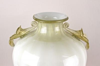  Gabbianelli 21th Century Champagne Gold Beige Murano Amphora Vase by GABBIANI Venezia IT