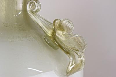  Gabbianelli 21th Century Champagne Gold Beige Murano Amphora Vase by GABBIANI Venezia IT