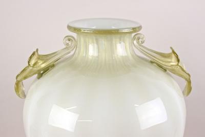  Gabbianelli 21th Century Murano Glass Amphora Vase by Gabbiani Venezia 24K Infused IT 2000