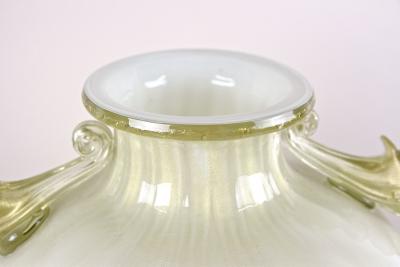 Gabbianelli 21th Century Murano Glass Amphora Vase by Gabbiani Venezia 24K Infused IT 2000