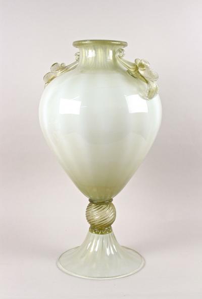  Gabbianelli 21th Century Murano Glass Amphora Vase by Gabbiani Venezia 24K Infused IT 2000