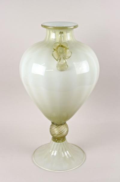  Gabbianelli 21th Century Murano Glass Amphora Vase by Gabbiani Venezia 24K Infused IT 2000
