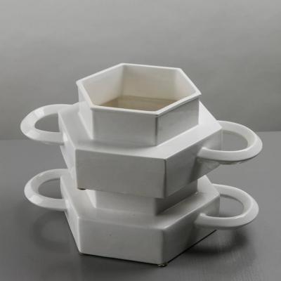  Gabbianelli Pair of Ceramic Centerpieces by Gabbianelli