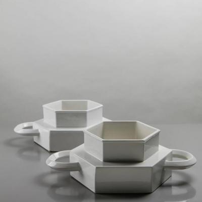  Gabbianelli Pair of Ceramic Centerpieces by Gabbianelli