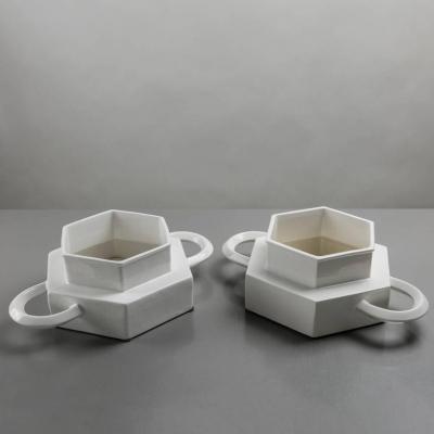  Gabbianelli Pair of Ceramic Centerpieces by Gabbianelli