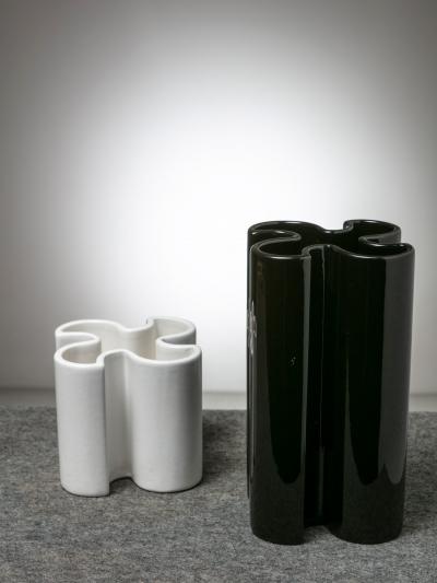  Gabbianelli Pair of Ceramic Vases by Bettonica Gabbianelli