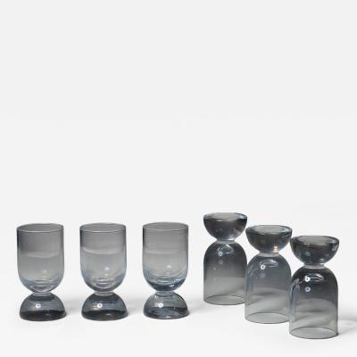  Gabbianelli Set of Six Murano Glasses by Ennio Lucini for Gabbianelli