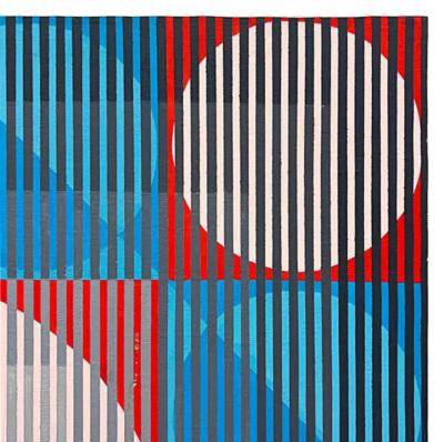  Gabe Silverman Gabe Silverman 1980s Geometric Abstract Op Art Painting