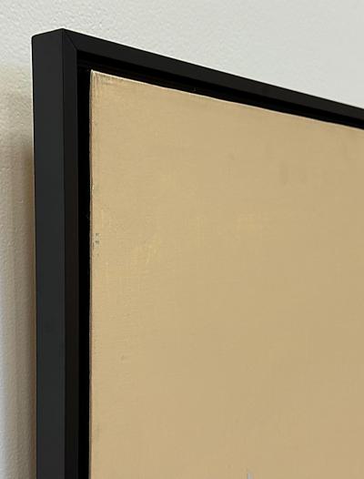  Gabe Silverman Gabe Silverman 1980s Hard Edge Minimalist Painting on Canvas Newly Reframed