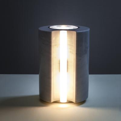  Gabetti Isola Isola Gabetti for Linea GB Carrara Marble Table Lamp