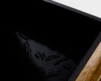  Galerie Maison et Jardin Galerie Maison Jardin bamboo marquetry brass trunk 1970