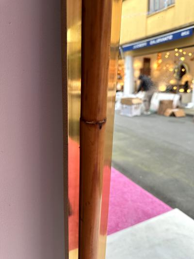  Galerie Maison et Jardin Mirror Bamboo and Brass Galerie Maison et Jardin France 1970s