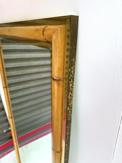  Galerie Maison et Jardin Mirror Bamboo and Brass Galerie Maison et Jardin France 1970s
