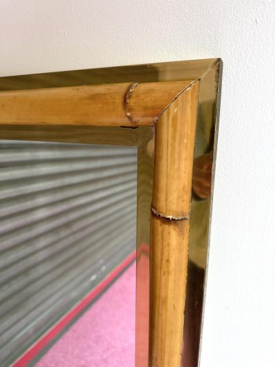  Galerie Maison et Jardin Mirror Bamboo and Brass Galerie Maison et Jardin France 1970s