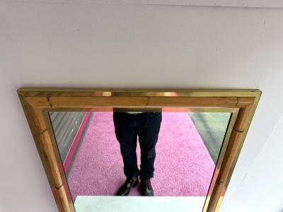  Galerie Maison et Jardin Mirror Bamboo and Brass Galerie Maison et Jardin France 1970s